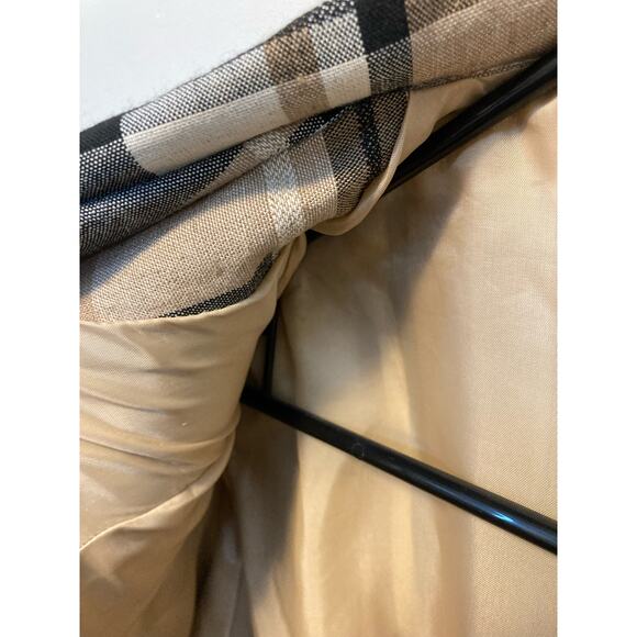 Vintage 90's Oversized Fall Plaid Brown & Black Long Blazer Jacket Size Large - Picture 7 of 9